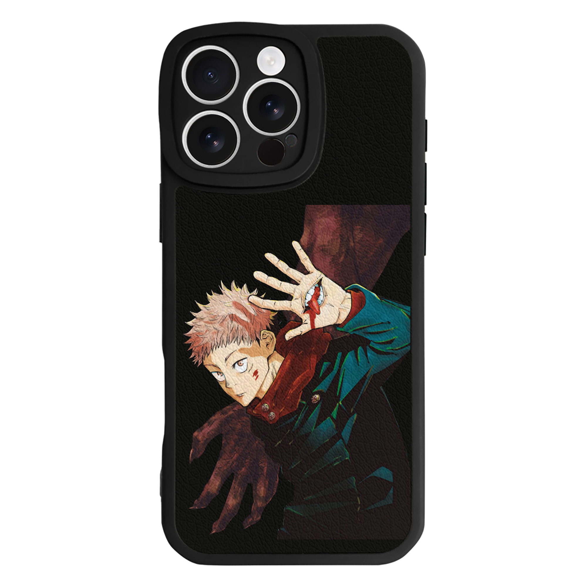 （画像用） 呪術廻戦 Jujutsu Kaisen 【iPhone 16シリーズ対応】シリコンスマホケース（レザー調） 材質：シリコン